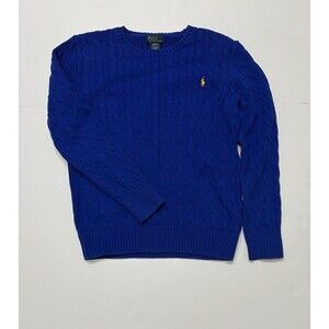 Ralph Lauren Blue Cable Knit sweater Men's Small